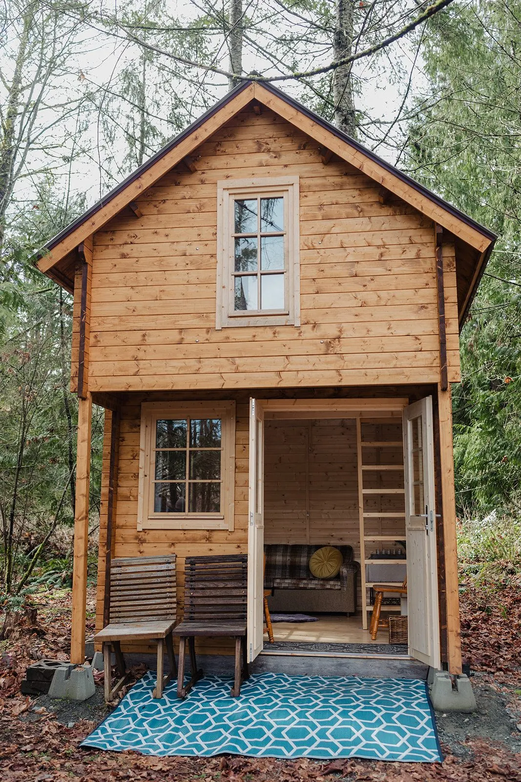 The cabin's cozy corner