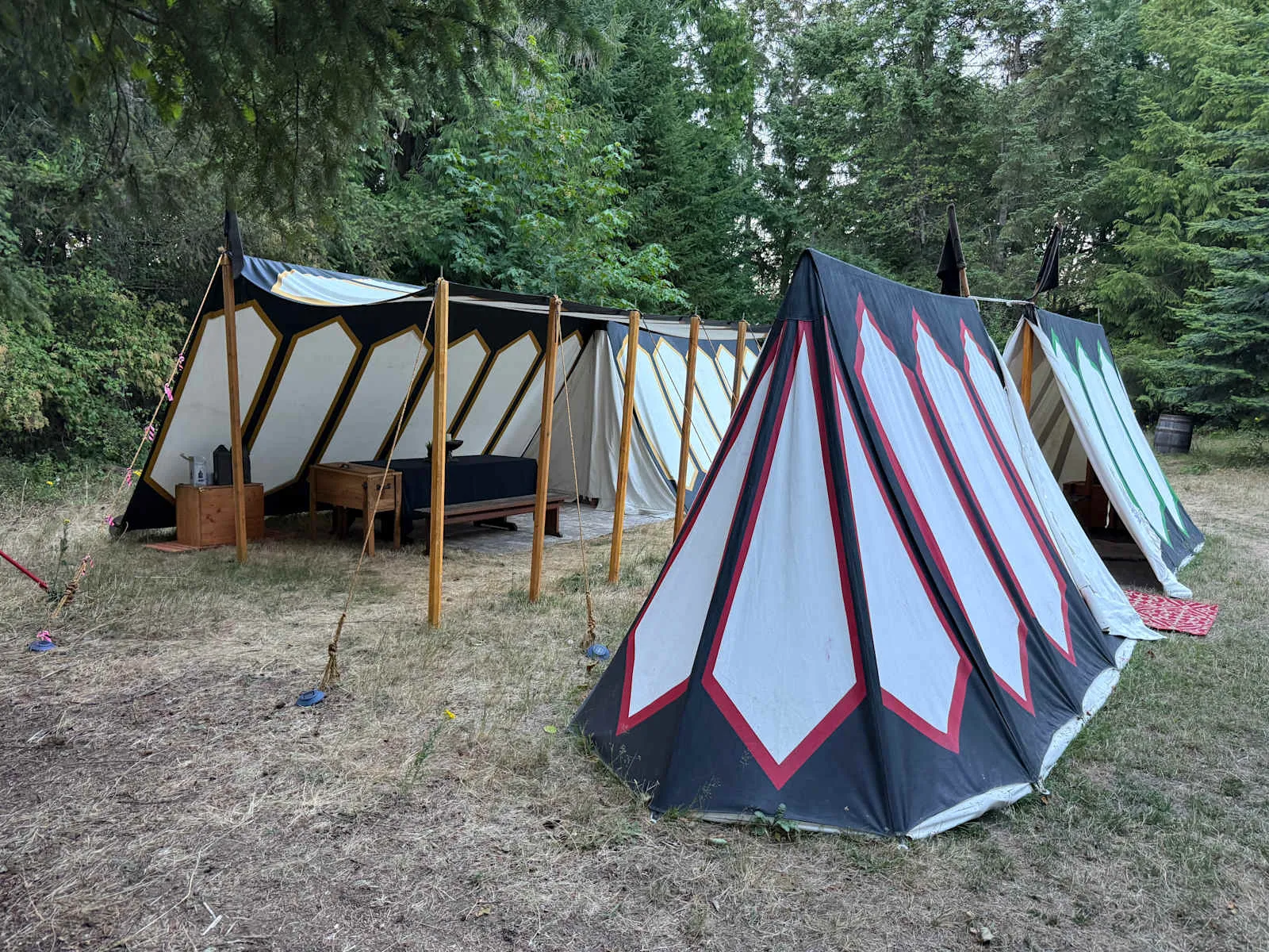 The three canvas tents of Rohan Camp