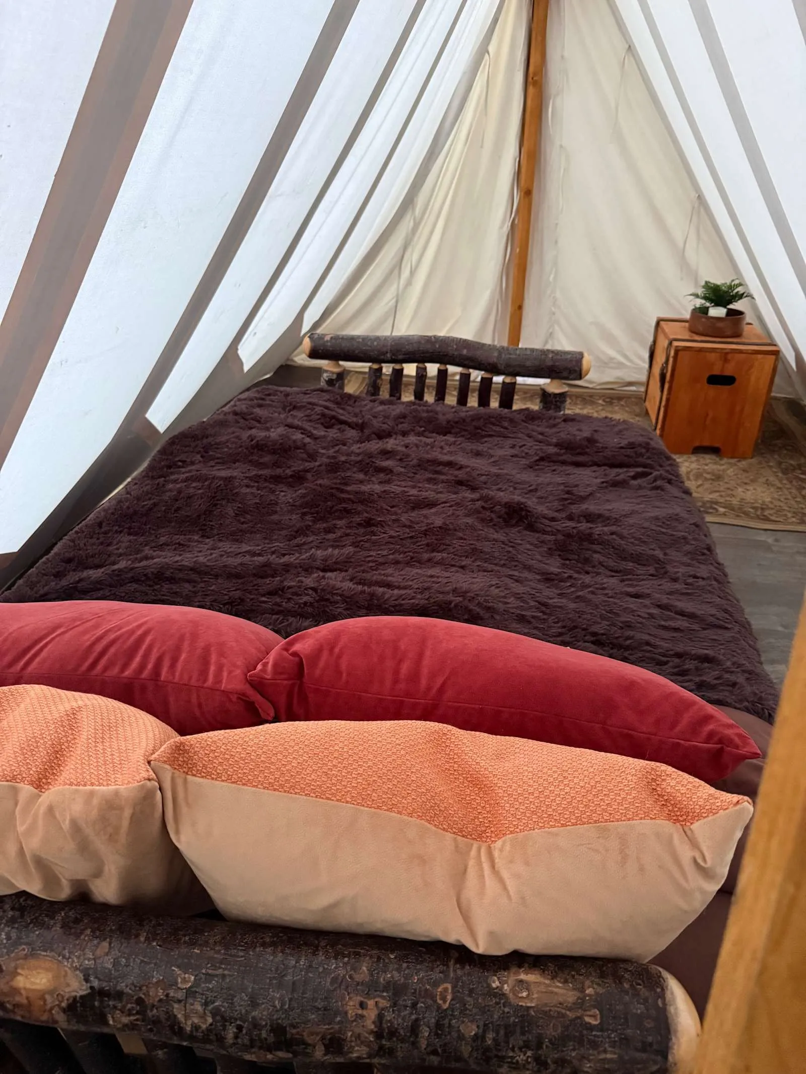 The Rohan Pavilion's double bed